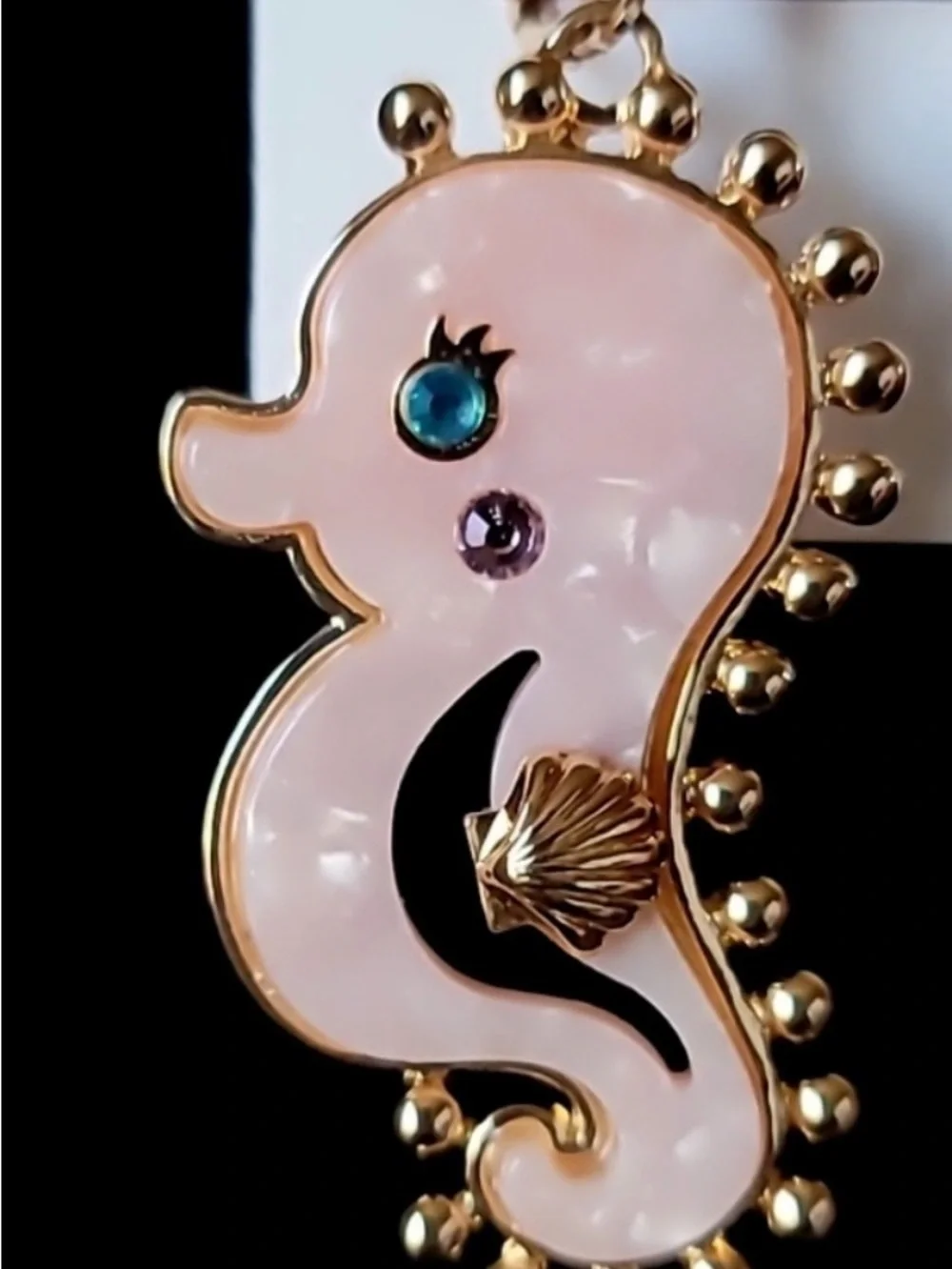 Betsey Johnson Mismatched Seahorse and Pearl Drop Anchor Earrings